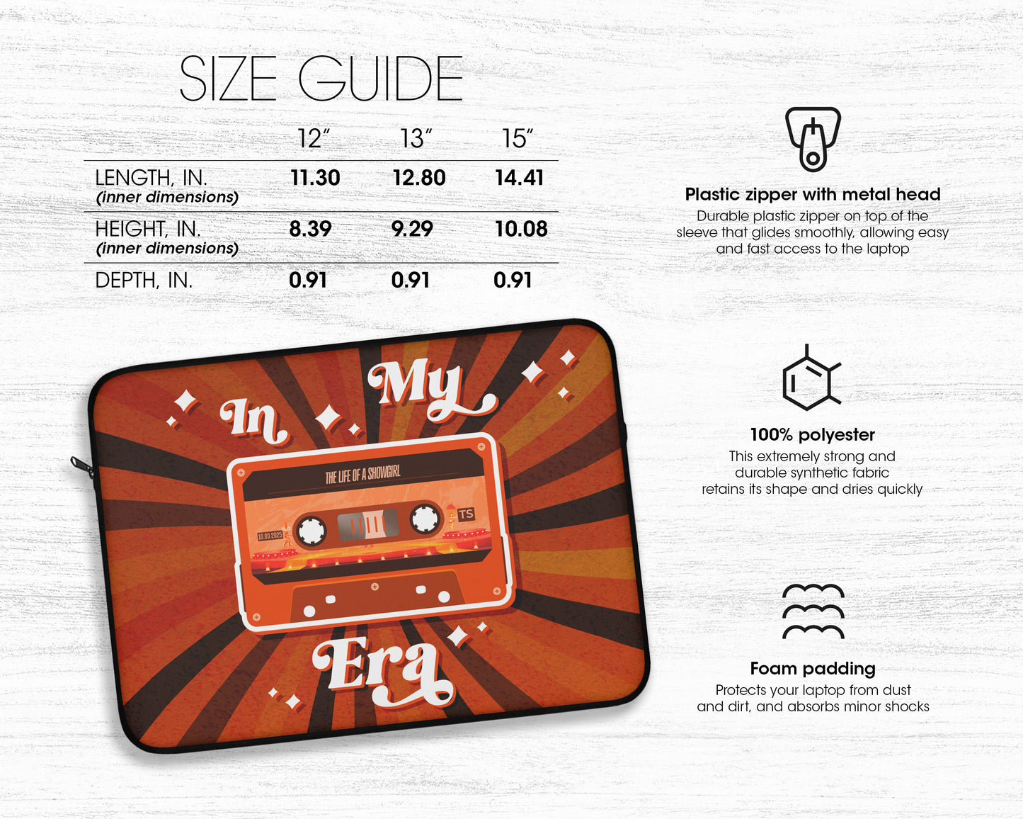 In my Life of Showgirl era vintage cassette tape laptop sleeve