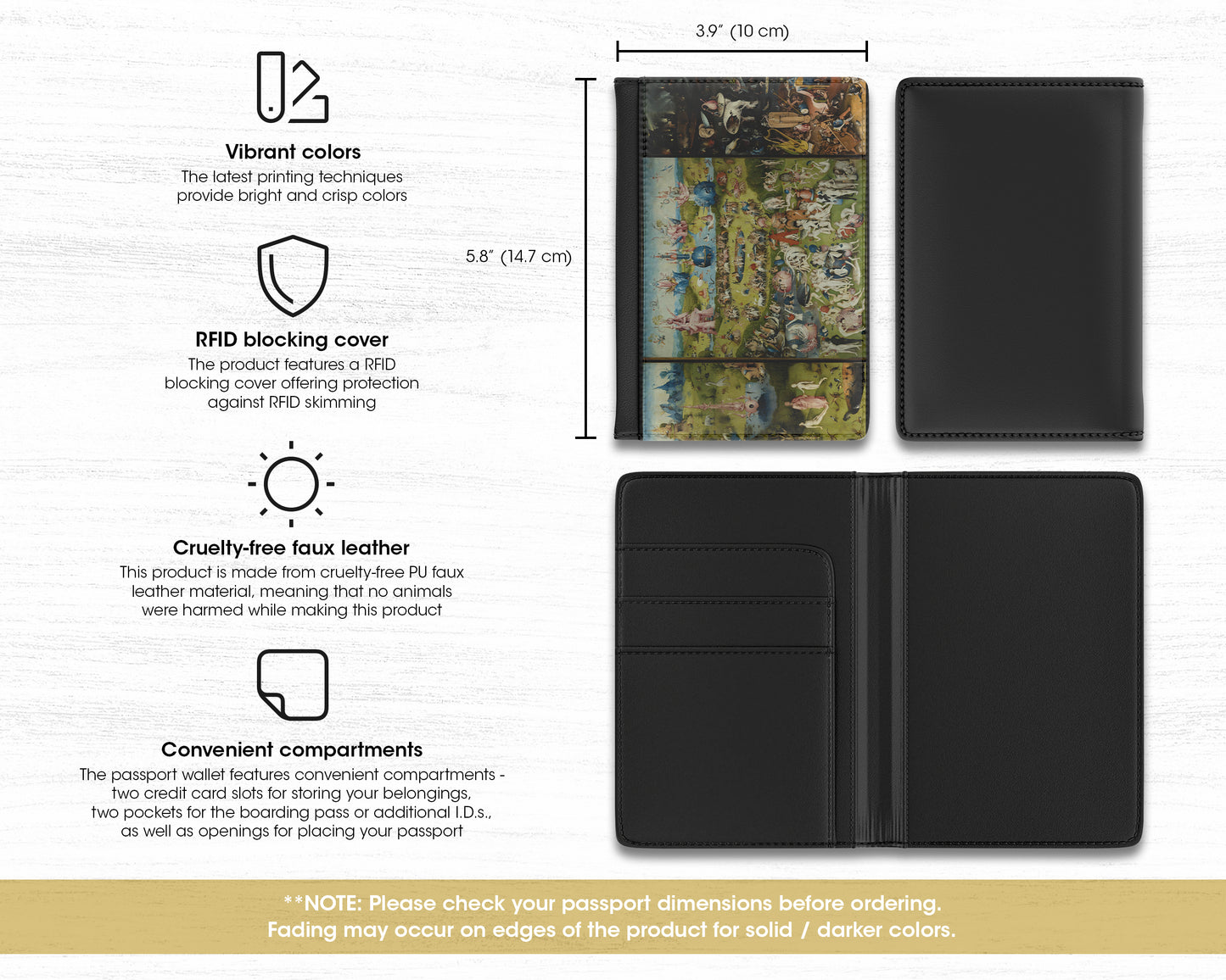Hieronymus Bosch - The Garden of Earthly Delights passport cover