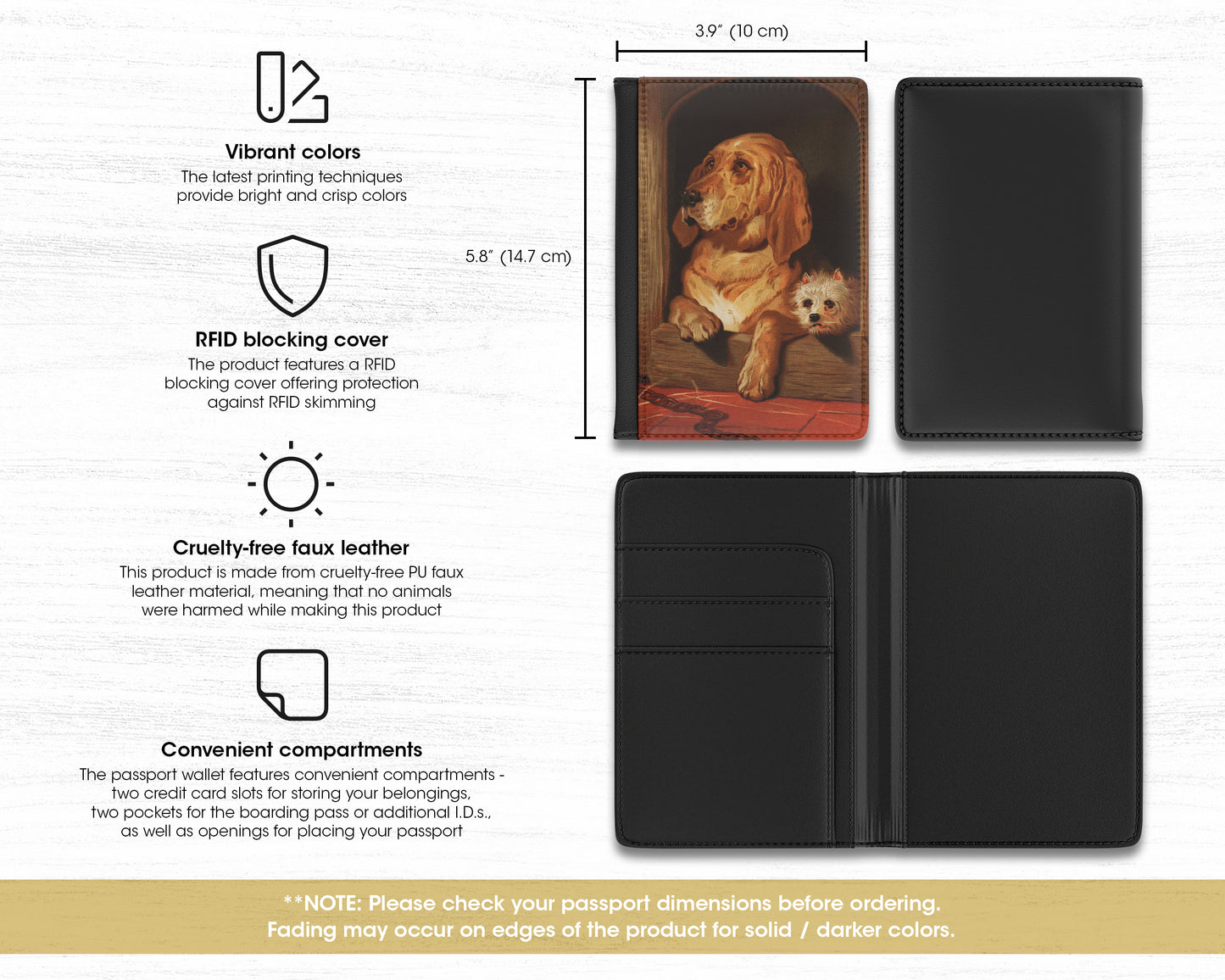 Edwin Landseer - Dignity and Impudence passport cover