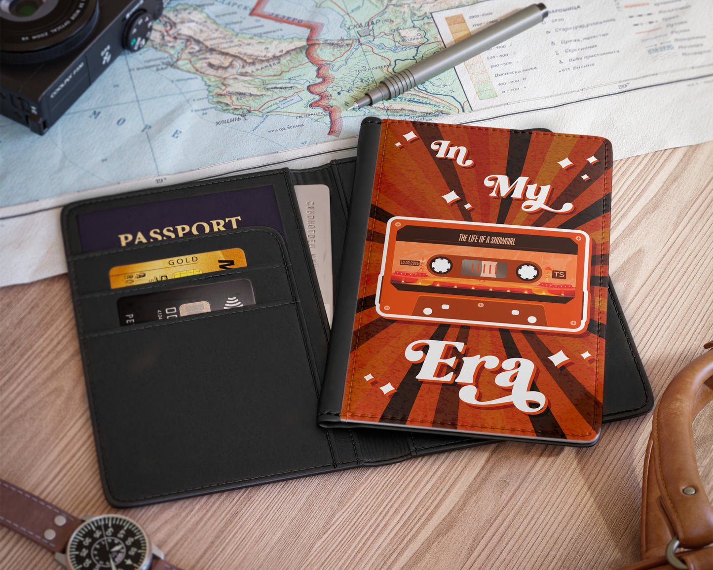 In my Life of Showgirl era vintage cassette tape passport cover