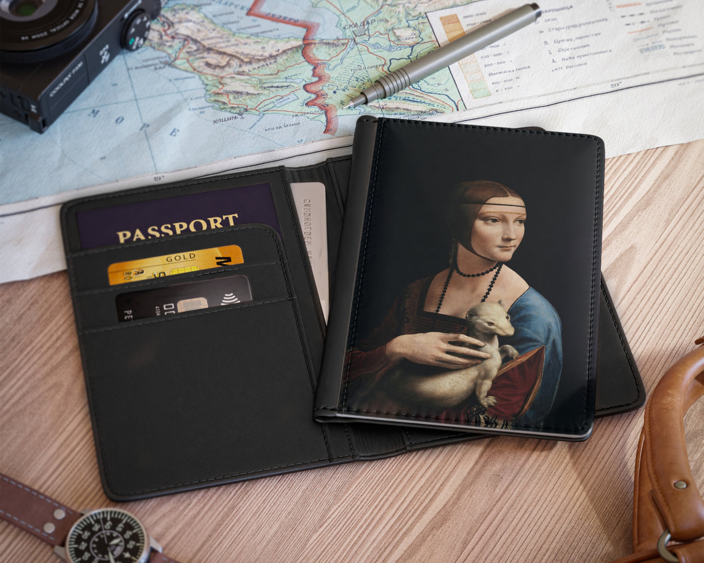 Leonardo Da Vinci - Lady with an Ermine passport cover
