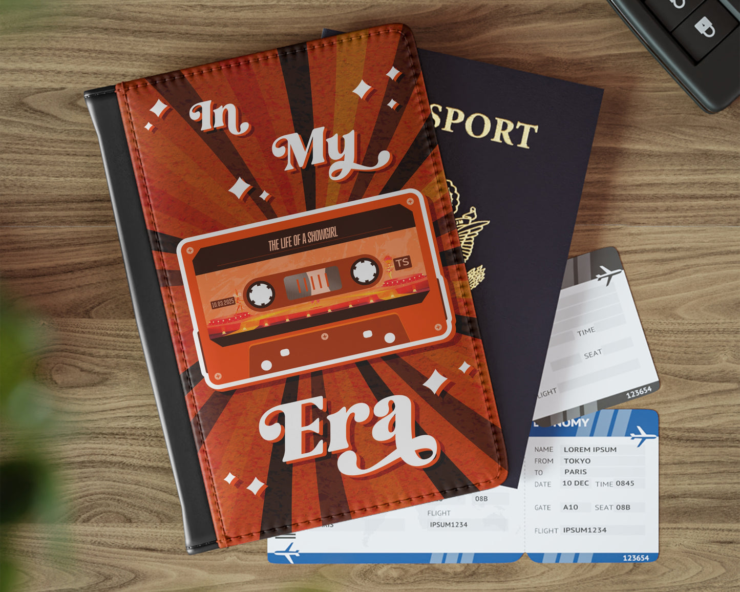In my Life of Showgirl era vintage cassette tape passport cover