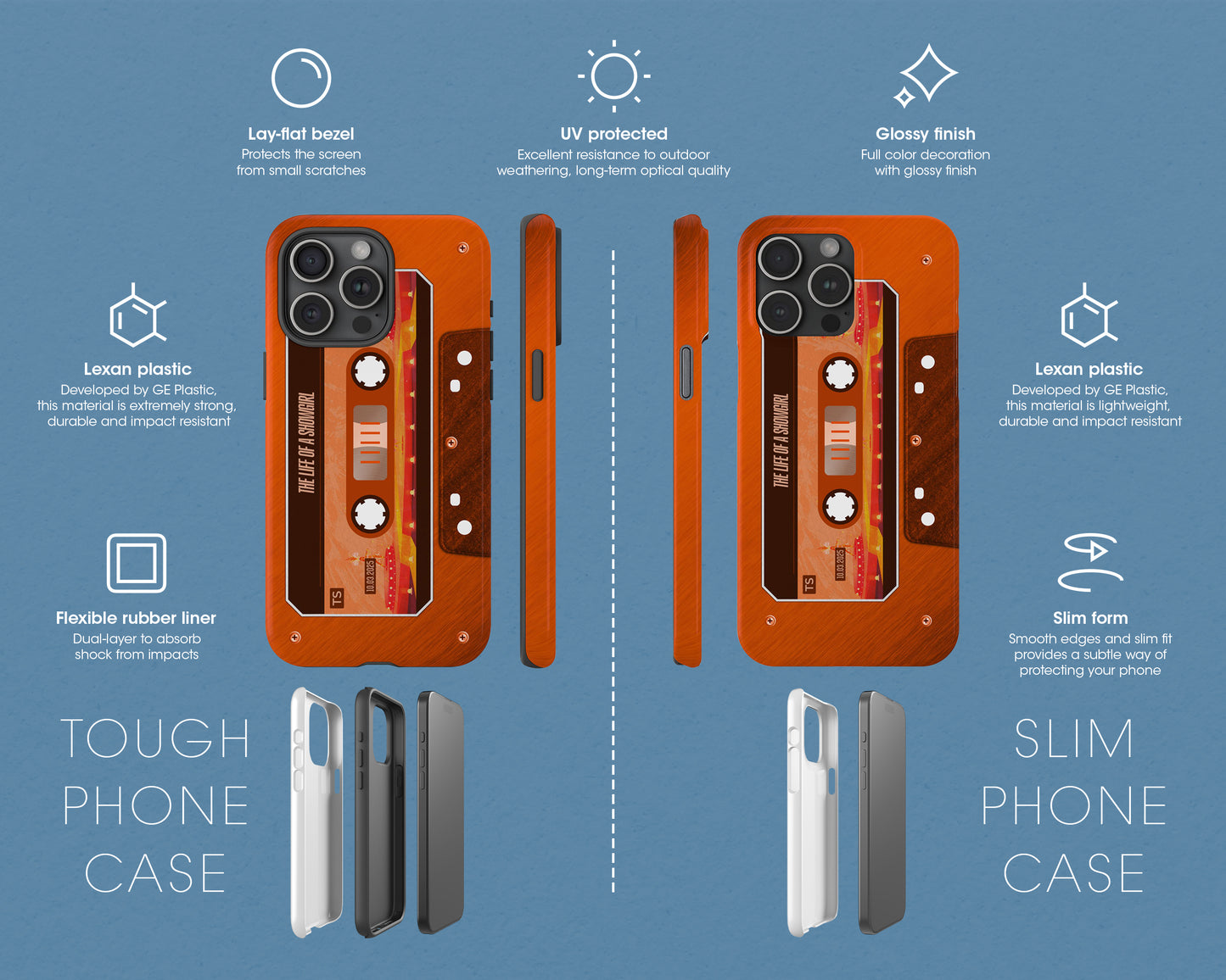 Life of Showgirl era cassette tape iPhone case