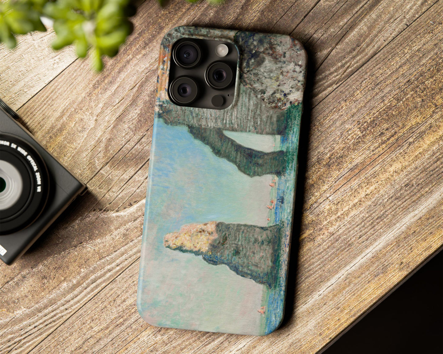 Claude Monet - Cliffs at Étretat iPhone case