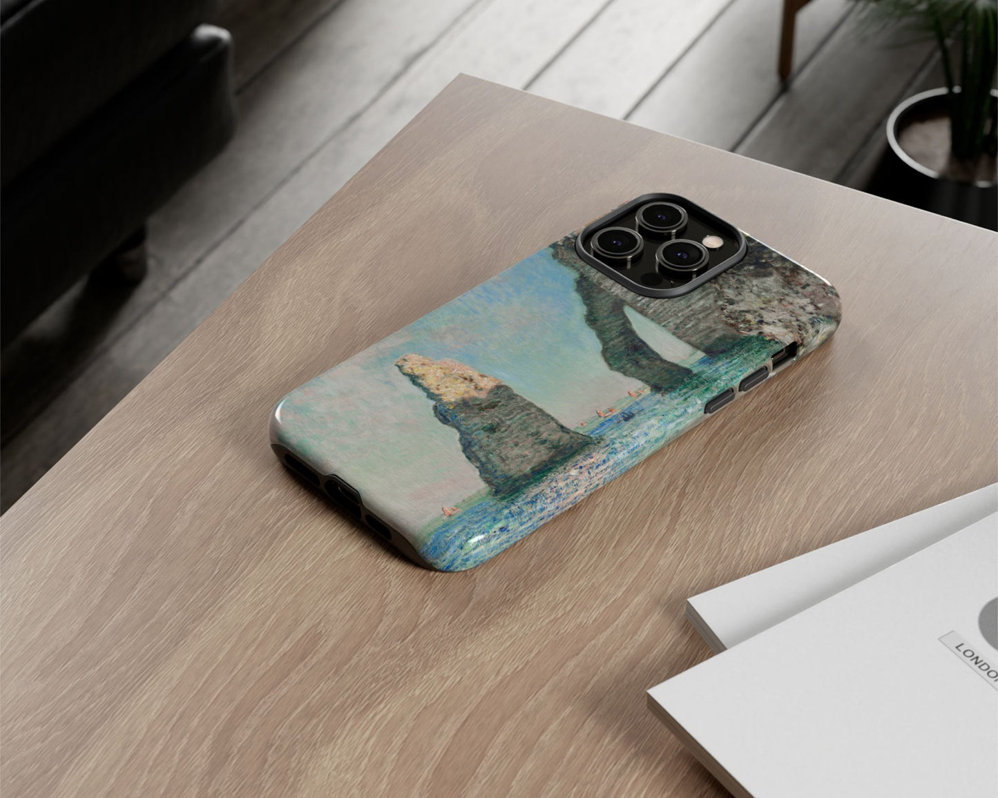 Claude Monet - Cliffs at Étretat iPhone case