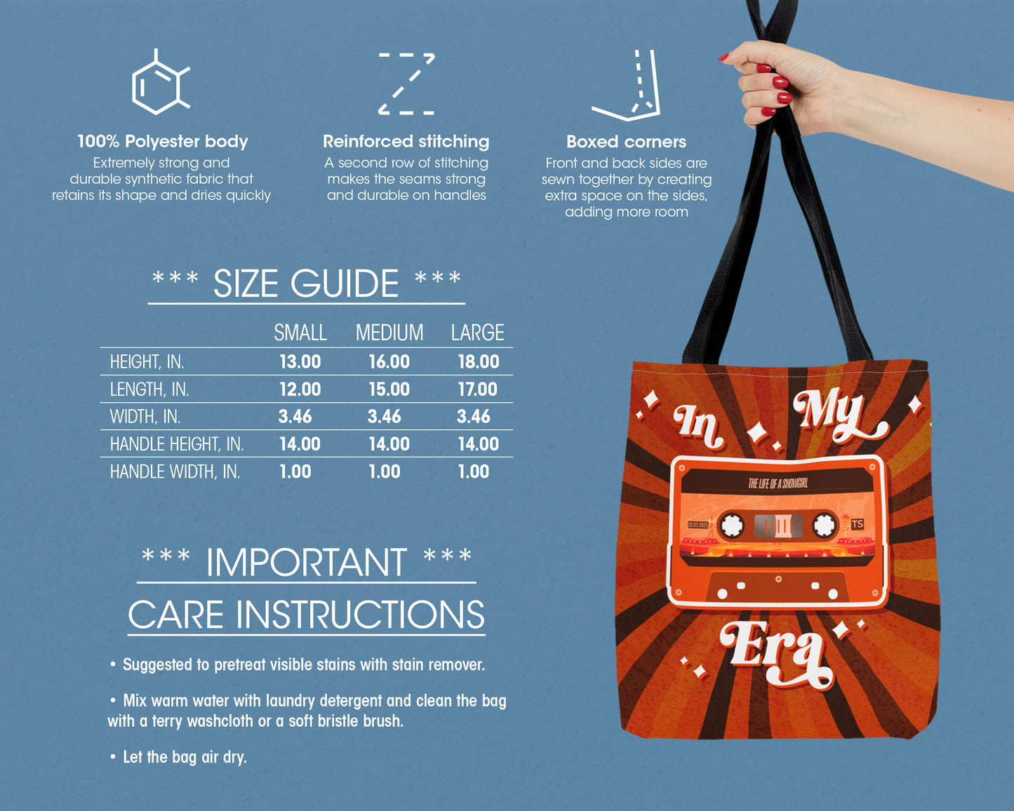 In my Life of Showgirl era vintage cassette tape tote bag