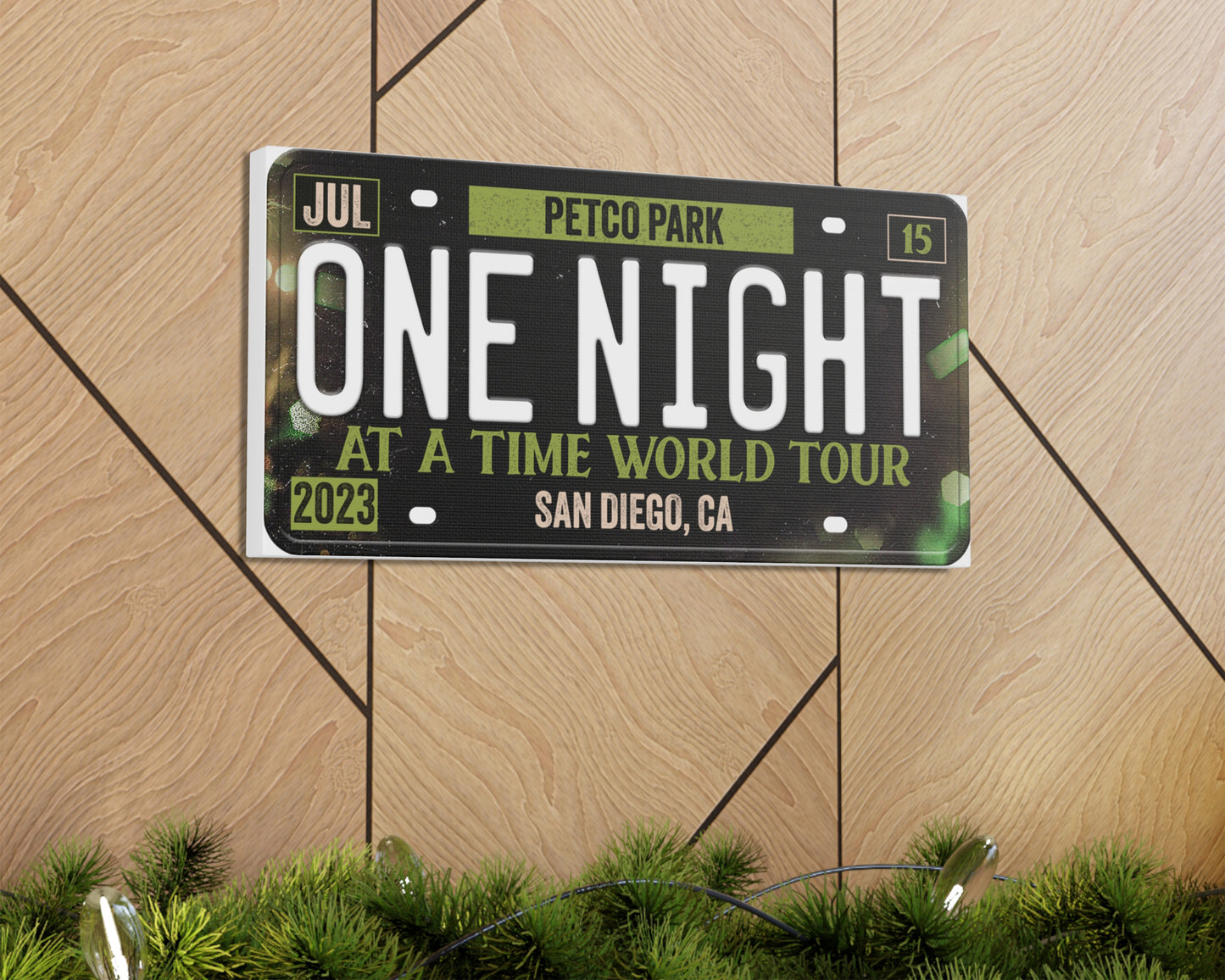 One Night at a Time World Tour canvas wall decor