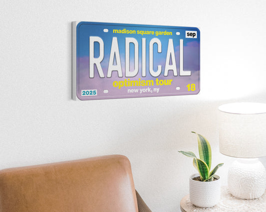 Radical Optimism Tour canvas wall decor