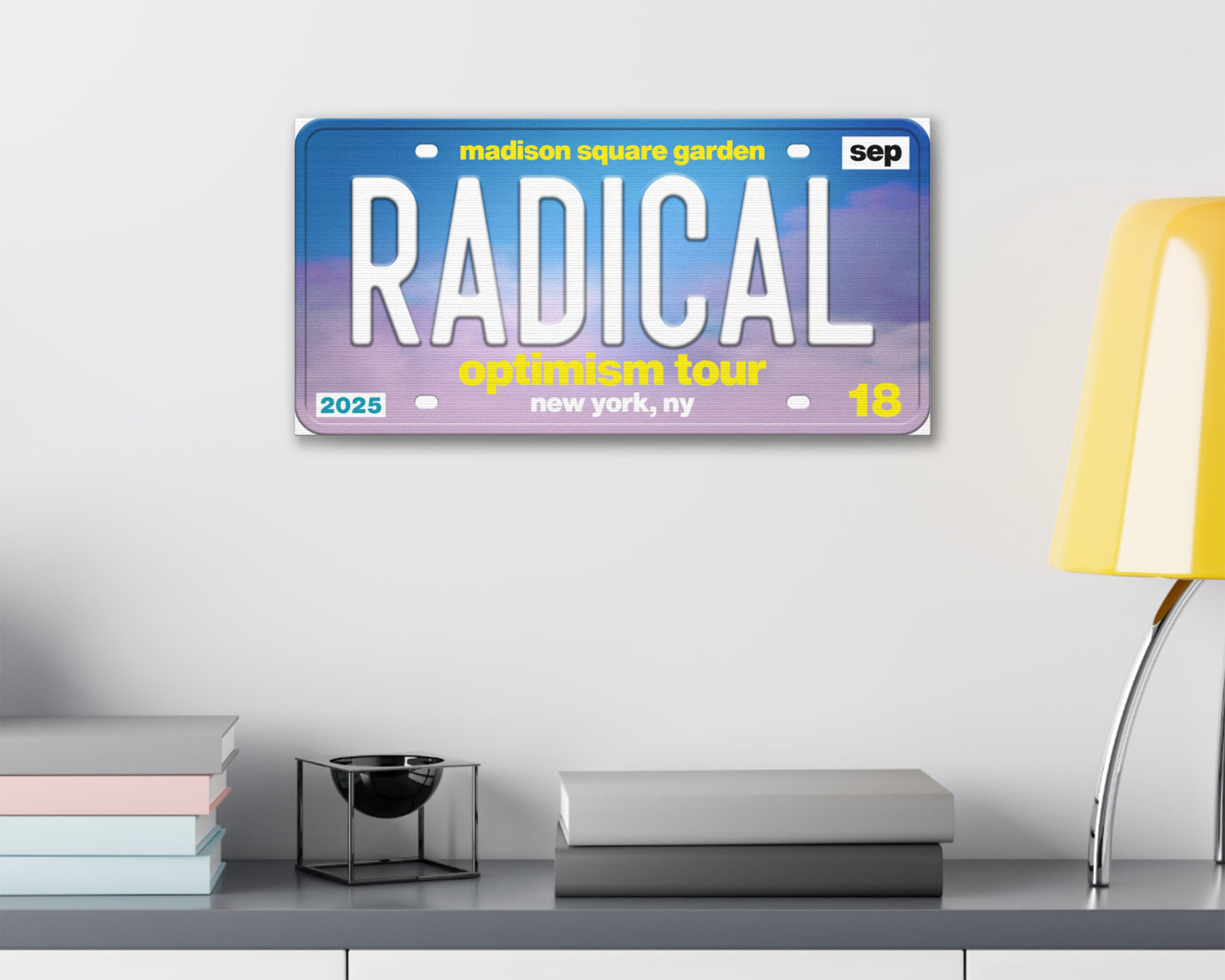 Radical Optimism Tour canvas wall decor