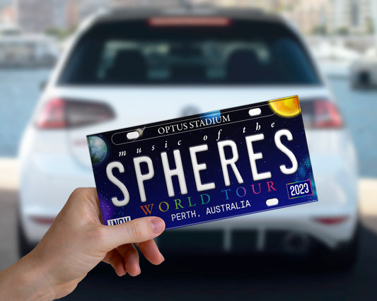 Music of the Spheres World Tour bumper sticker
