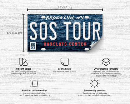 SOS Tour bumper sticker