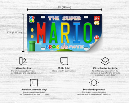 Mario Movie (2023) movie bumper sticker