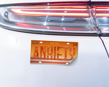 Anxiety emotion bumper sticker