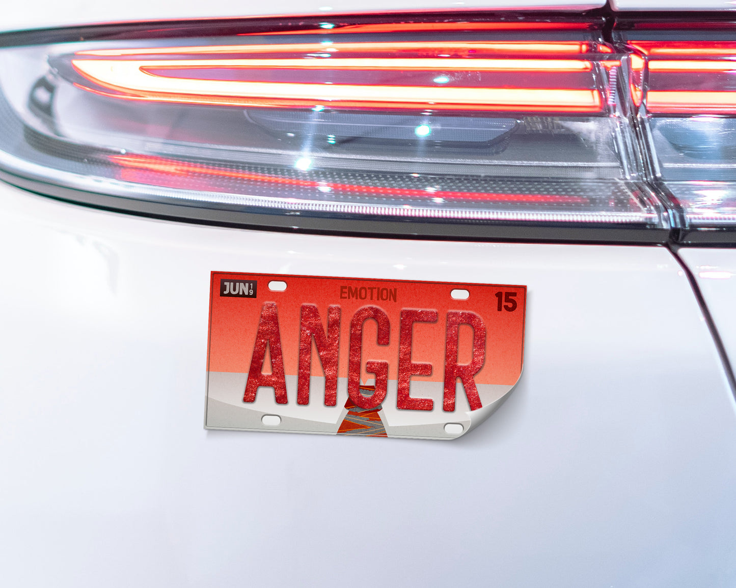 Anger emotion bumper sticker