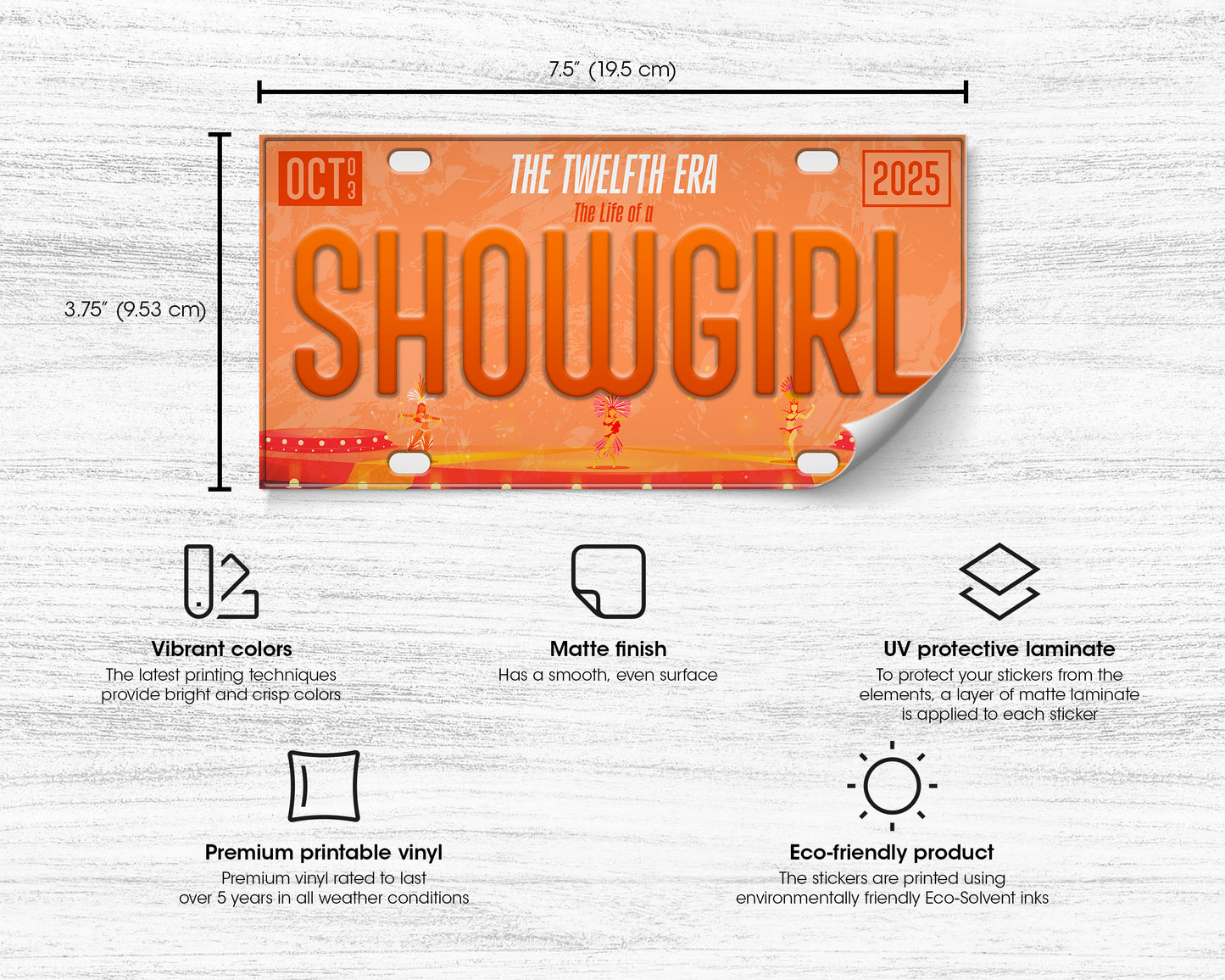 Life of Showgirl era bumper sticker