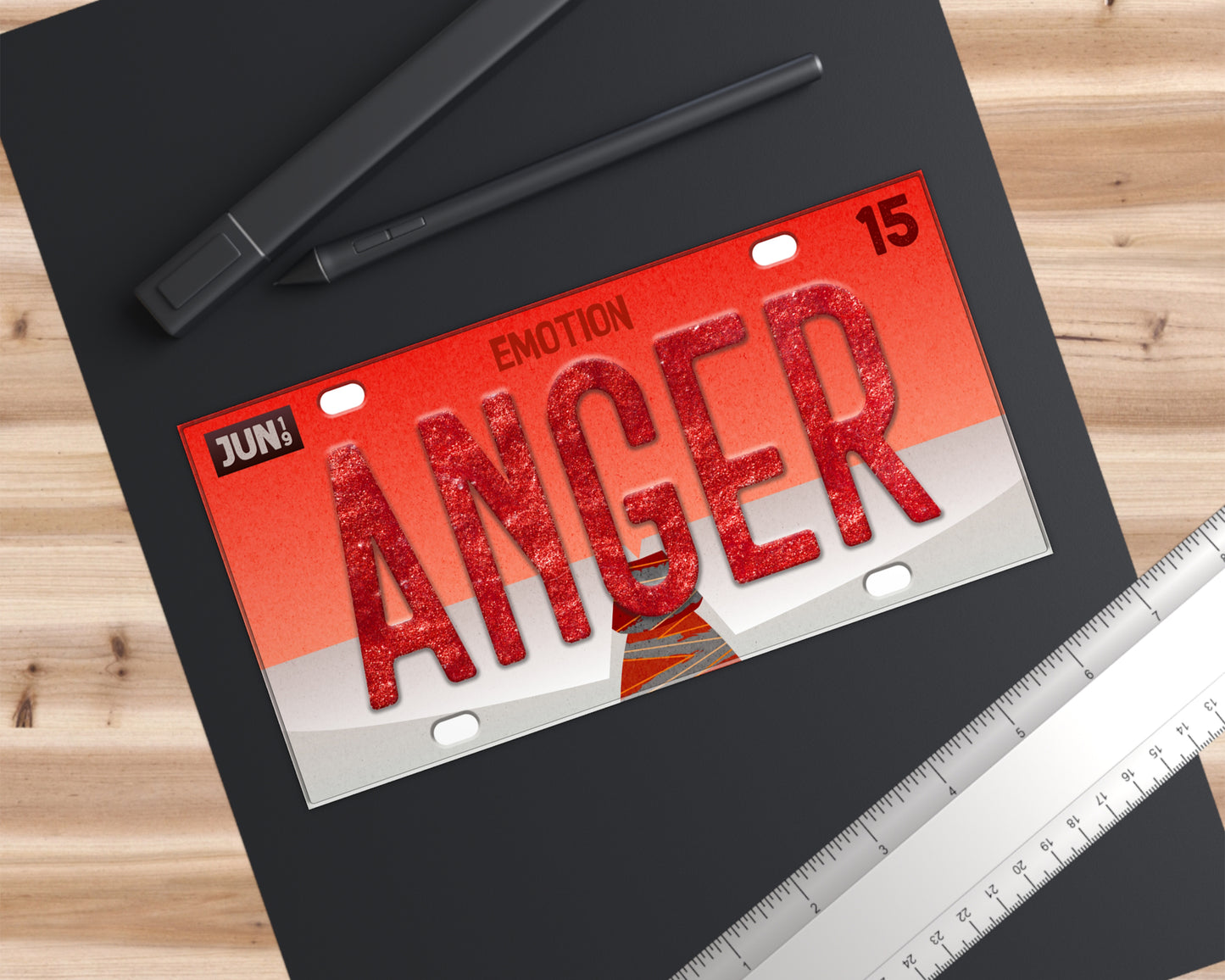 Anger emotion bumper sticker
