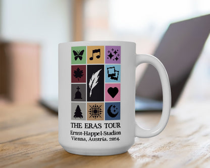 The Eras Tour pixel art style ceramic mug