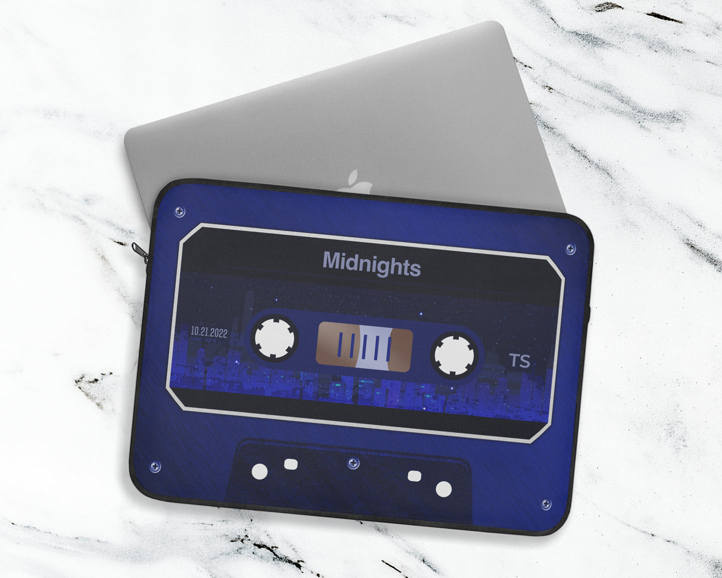 Midnights era cassette tape laptop sleeve