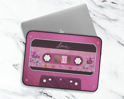 Lover era cassette tape laptop sleeve