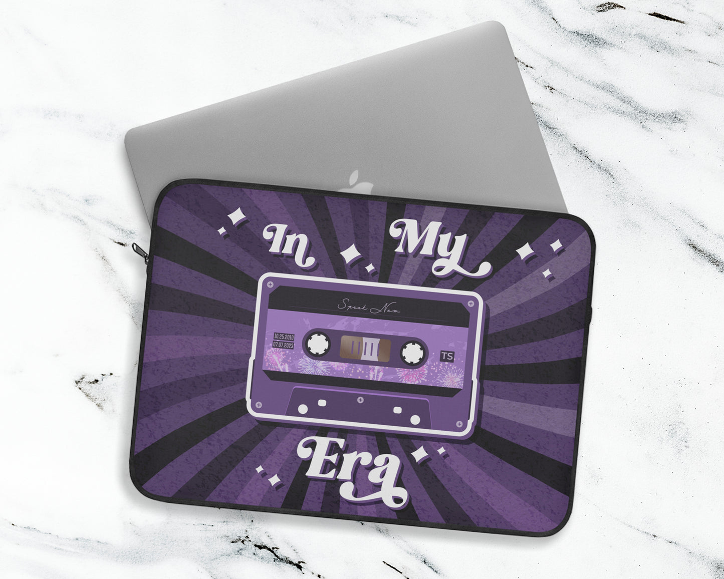 In my Speak Now era vintage cassette tape laptop sleeve