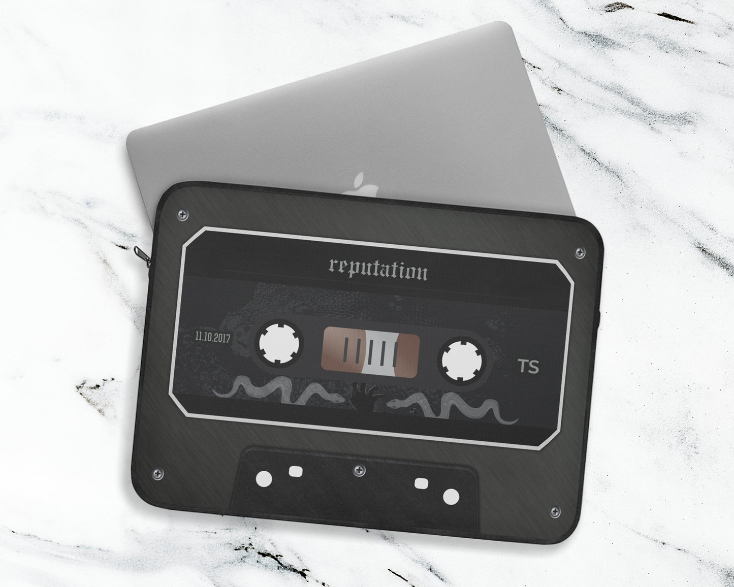 Reputation era cassette tape laptop sleeve