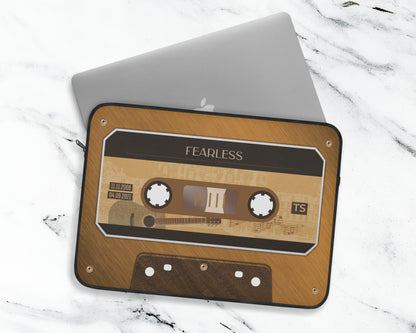 Fearless era cassette tape laptop sleeve