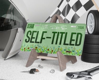 Self-titled era license plate