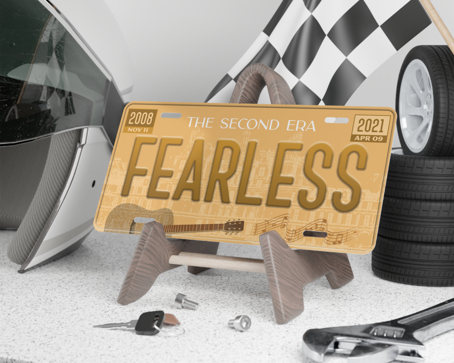 Fearless era license plate