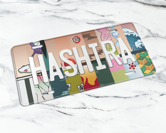 The Hashira license plate