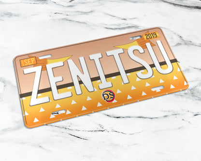 Zenitsu license plate