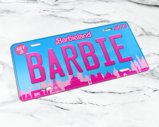 Barbie (2023) movie license plate