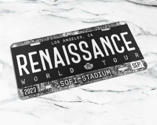 Renaissance World Tour license plate