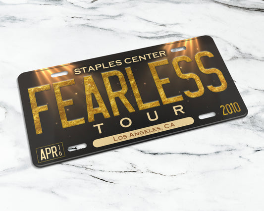Fearless Tour license plate