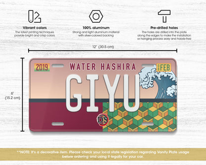 Giyu license plate