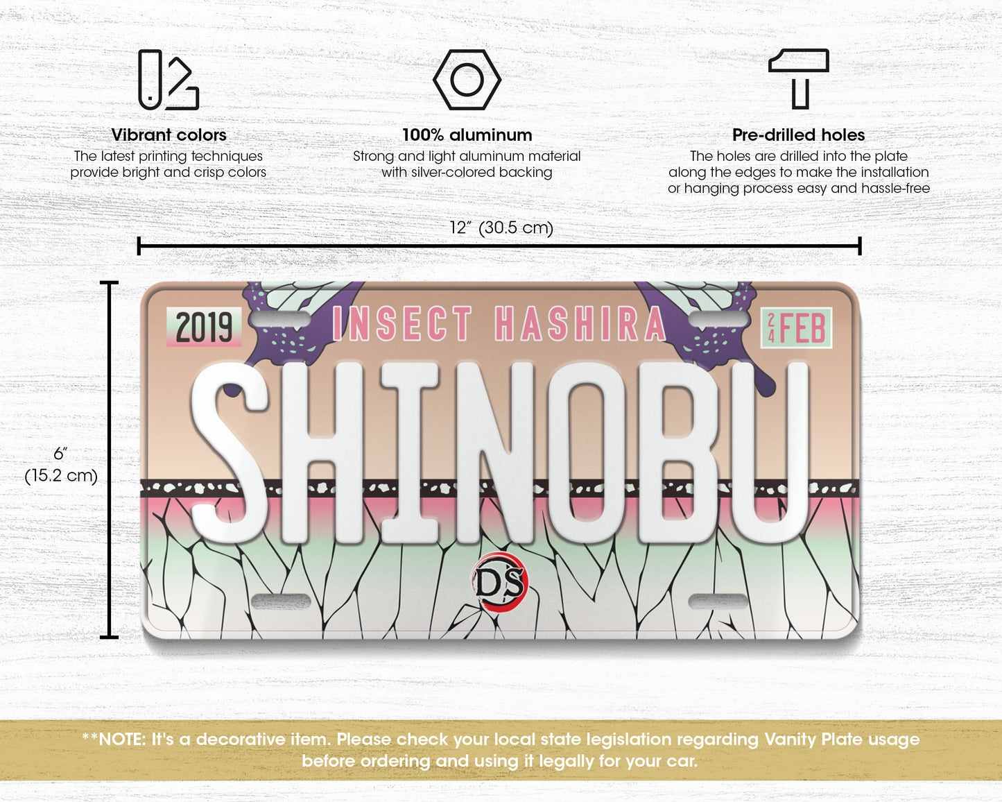 Shinobu license plate