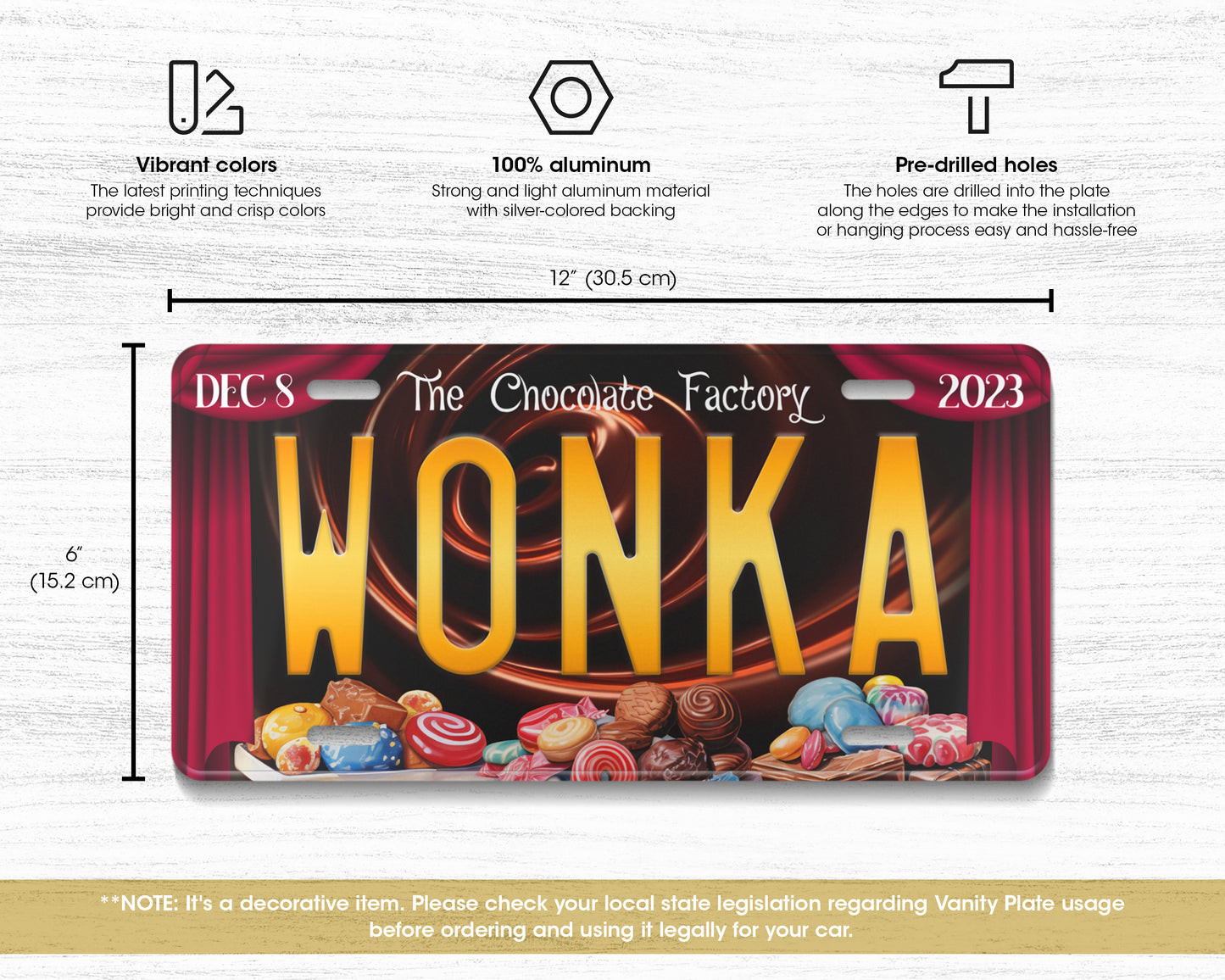 Wonka (2023) movie license plate