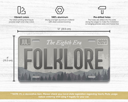 Folklore era license plate