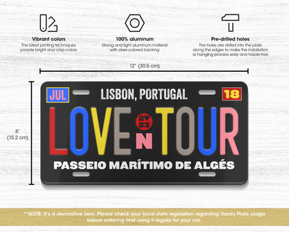 Love on Tour license plate