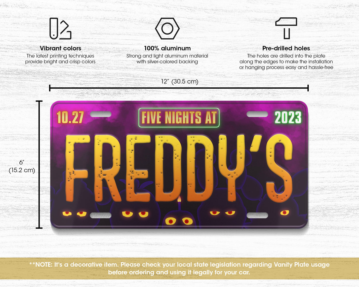Freddy's (2023) movie license plate