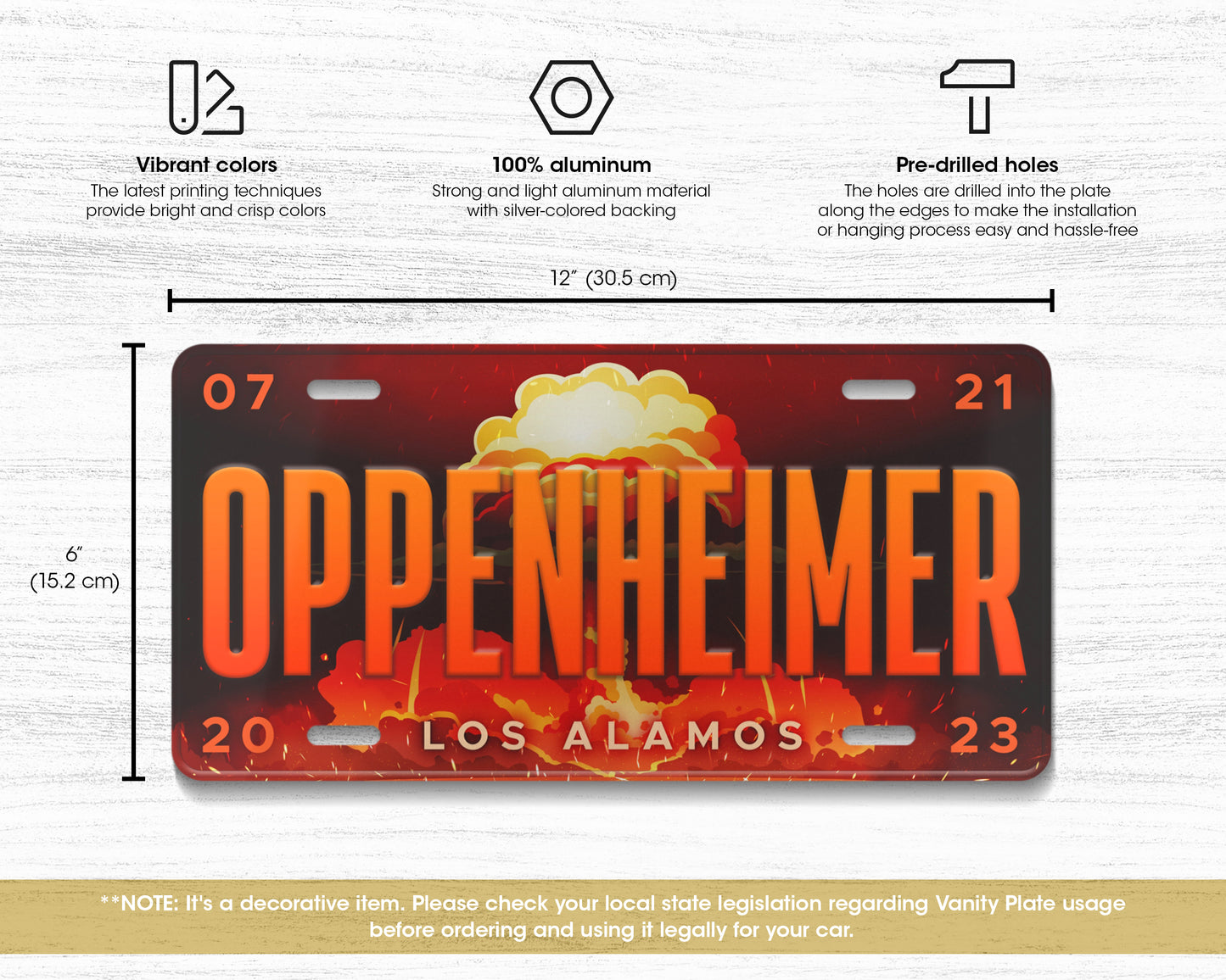 Oppenheimer (2023) movie license plate