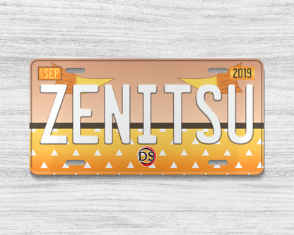 Set of anime characters license plate