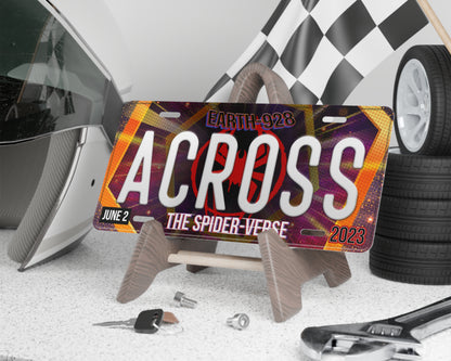 SpiderMan: Across the SpiderVerse (2023) movie license plate