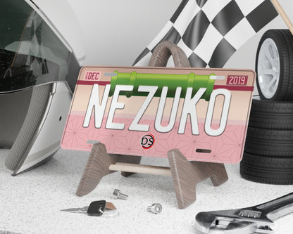 Nezuko license plate
