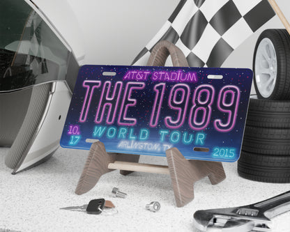 The 1989 World Tour license plate
