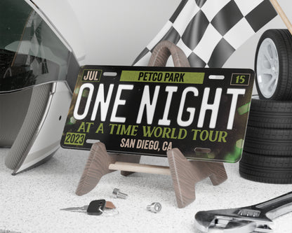 One Night at a Time World Tour license plate