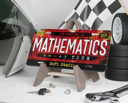 The Mathematics Tour license plate