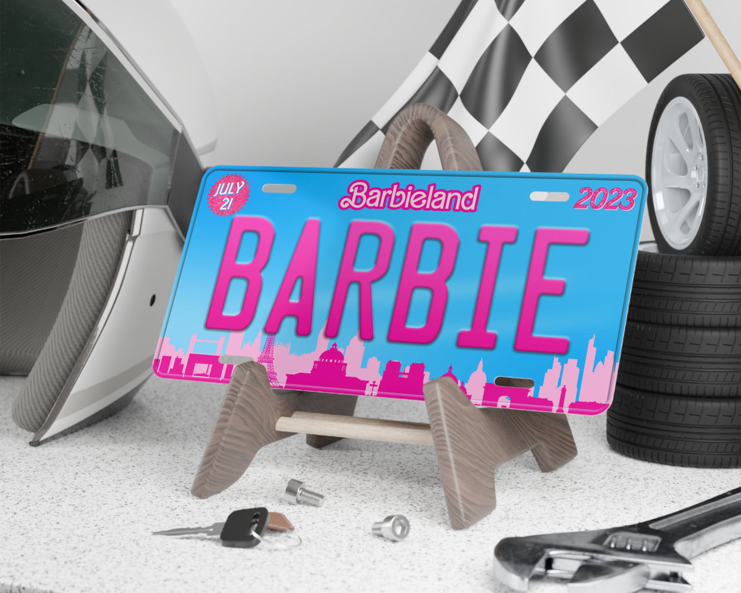 Barbie (2023) movie license plate