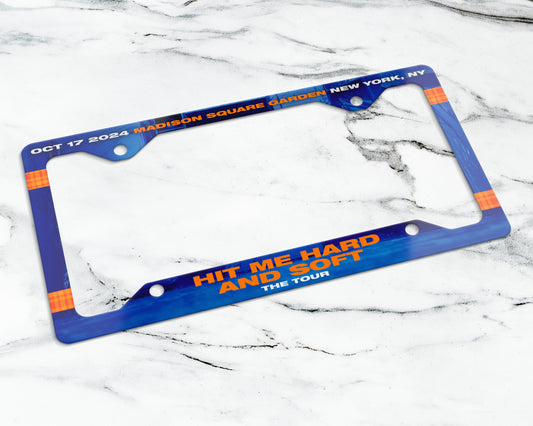 Hit Me Hard and Soft: The Tour license plate frame