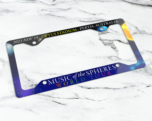 Music of the Spheres World Tour license plate frame