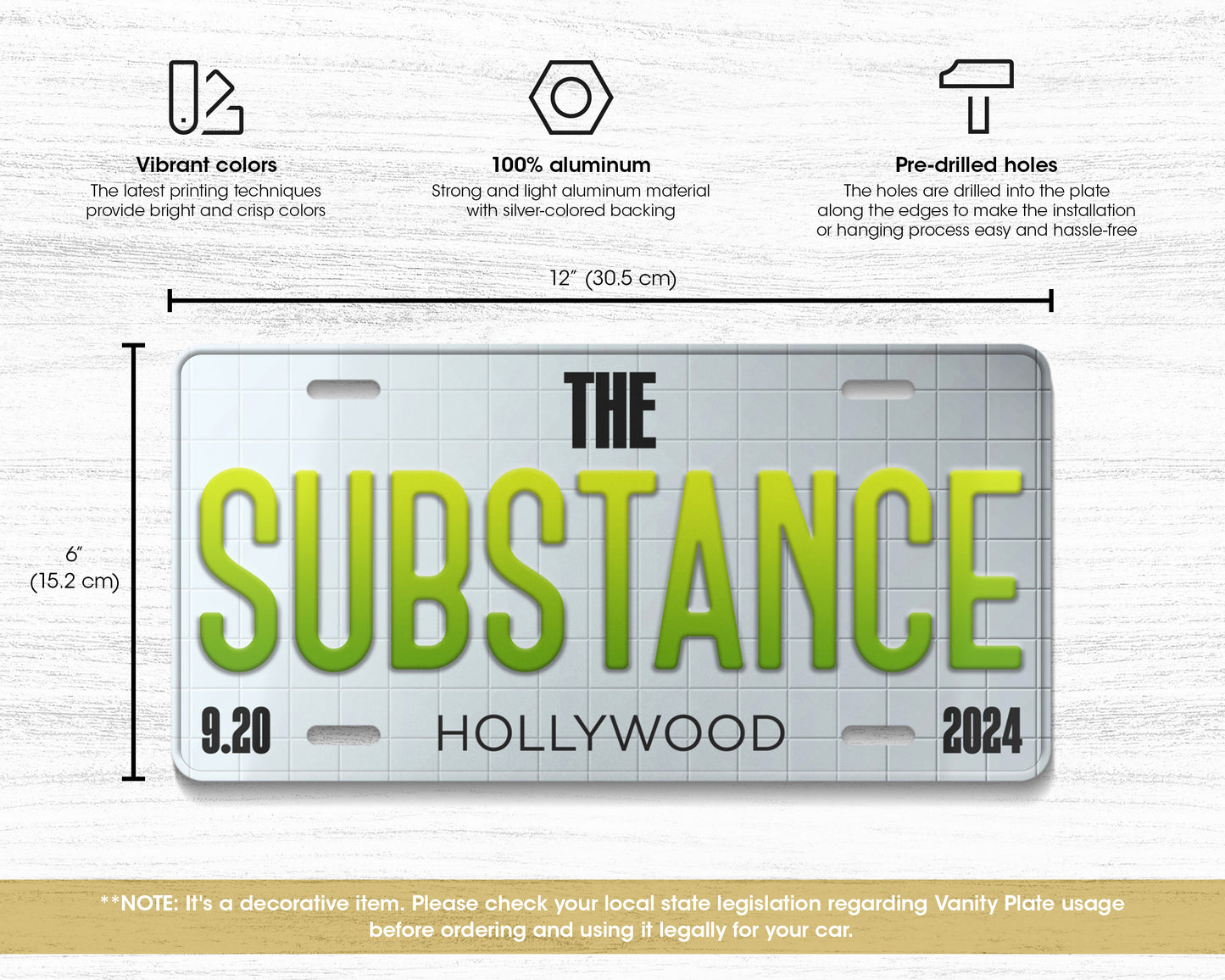 The Substance (2024) movie license plate